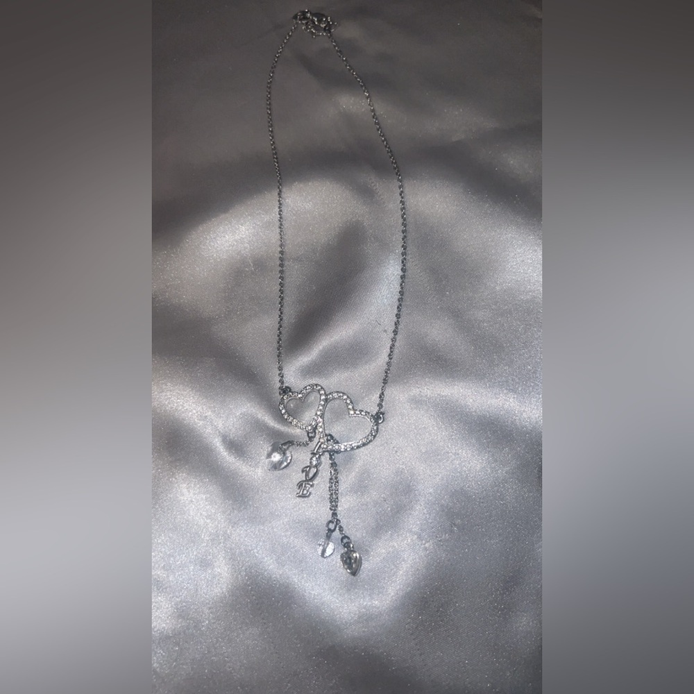 Swarovski Silver Heart Charm Necklace